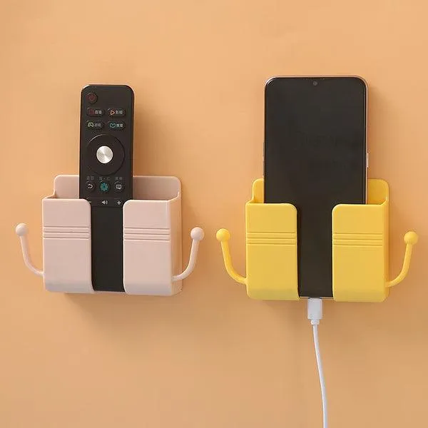 1PC/2PCS/4PCS Wall Mounted Storage Box Remote Control Organizer Case Mobile Phone Plug Charging Holder Rack Multifunction Stand For Home Stonego Home Accessories