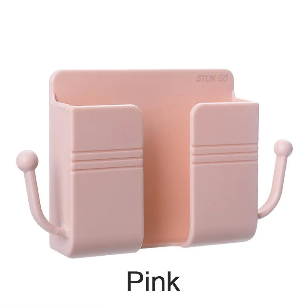 1PC/2PCS/4PCS Wall Mounted Storage Box Remote Control Organizer Case Mobile Phone Plug Charging Holder Rack Multifunction Stand For Home Stonego Home Accessories