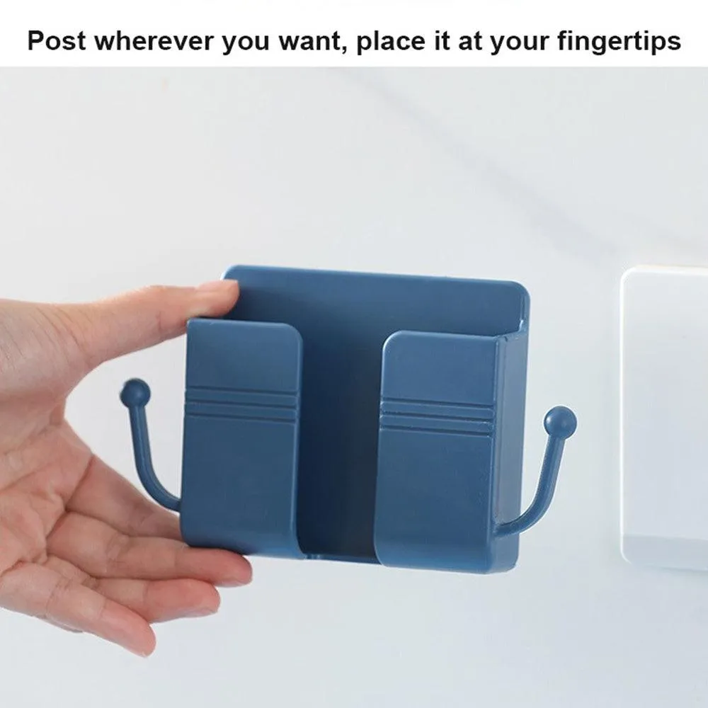 1PC/2PCS/4PCS Wall Mounted Storage Box Remote Control Organizer Case Mobile Phone Plug Charging Holder Rack Multifunction Stand For Home Stonego Home Accessories