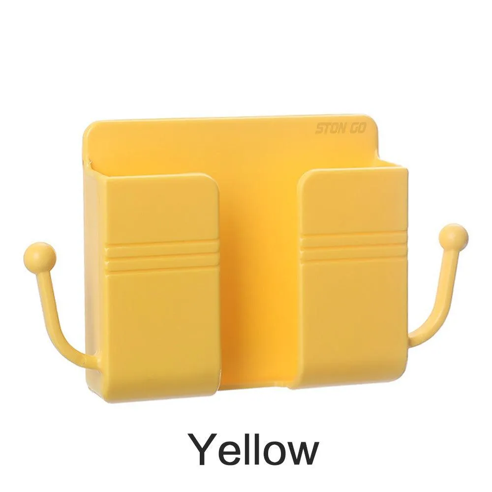 1PC/2PCS/4PCS Wall Mounted Storage Box Remote Control Organizer Case Mobile Phone Plug Charging Holder Rack Multifunction Stand For Home Stonego Home Accessories