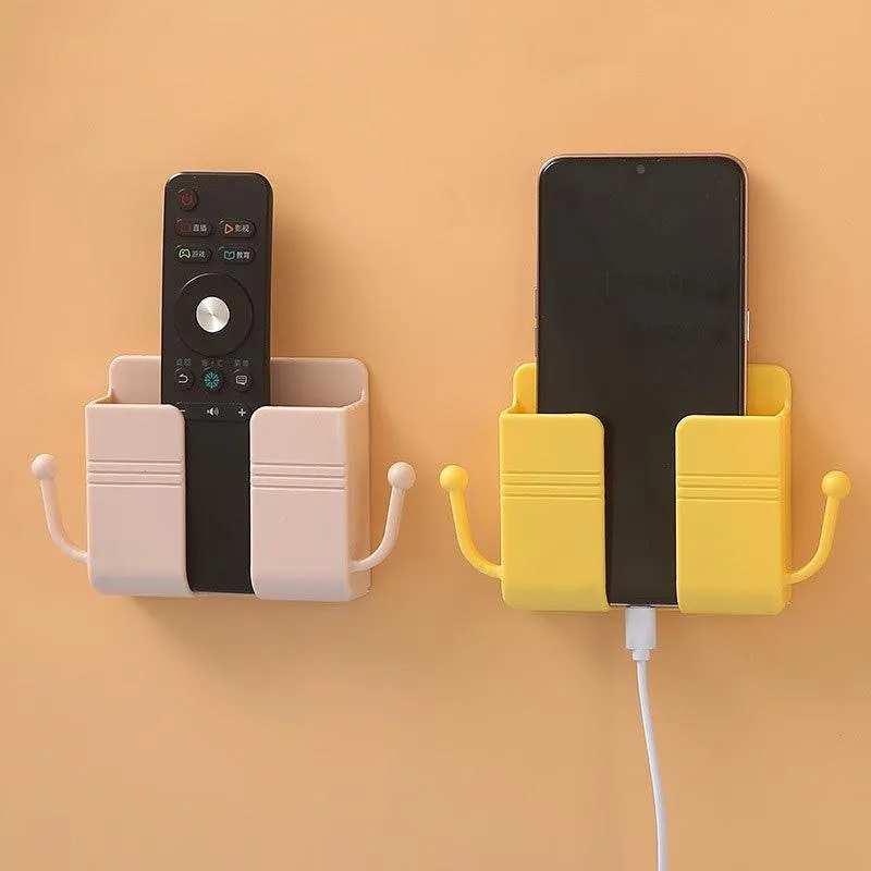 1PC/2PCS/4PCS Wall Mounted Storage Box Remote Control Organizer Case Mobile Phone Plug Charging Holder Rack Multifunction Stand For Home Stonego Home Accessories