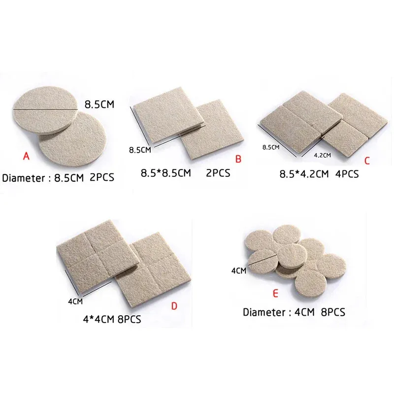 32 Piece Self Adhesive Furniture Leg Pads for Floor Protection