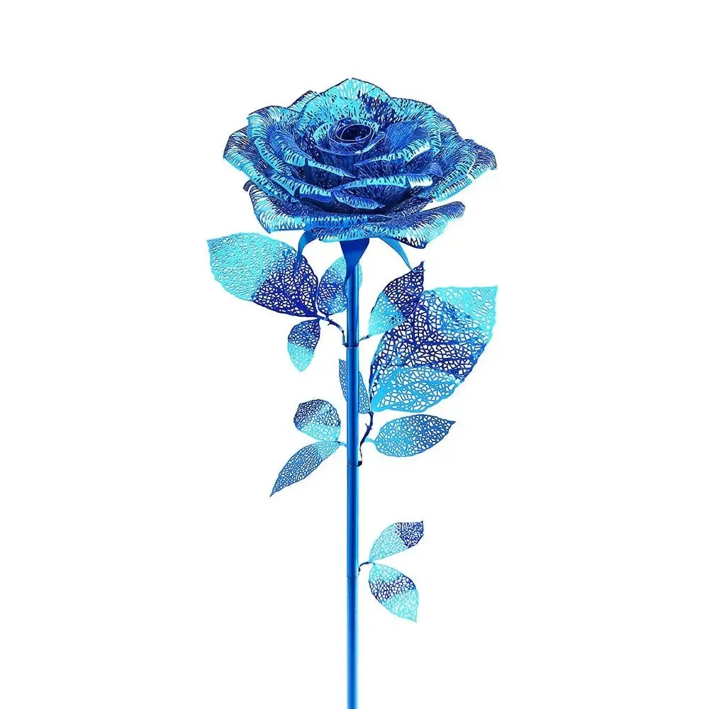 3d Metal Puzzle Diy Jigsaw Model Building Kits for Girlfriend and Wife Romantic Red Rose Crafts Birthday Gift
