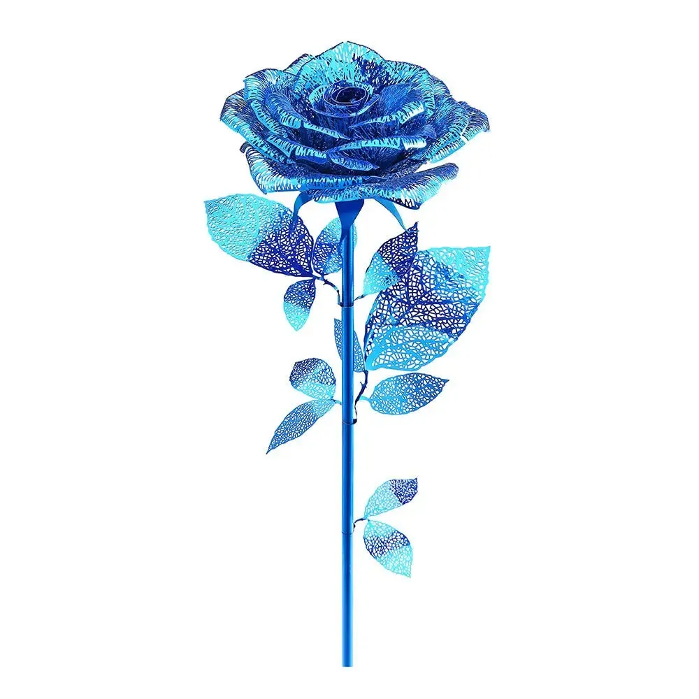 3d Metal Puzzle Diy Jigsaw Model Building Kits for Girlfriend and Wife Romantic Red Rose Crafts Birthday Gift