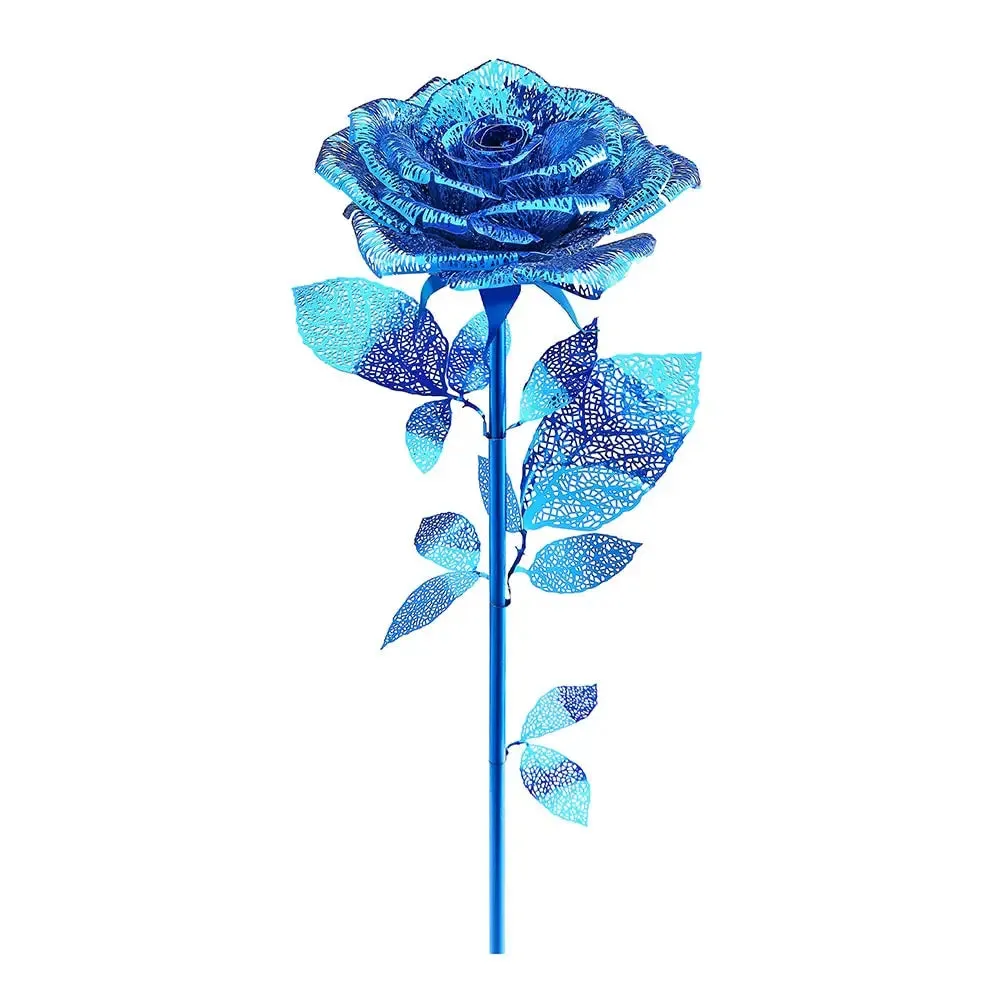 3d Metal Puzzle Diy Jigsaw Model Building Kits for Girlfriend and Wife Romantic Red Rose Crafts Birthday Gift