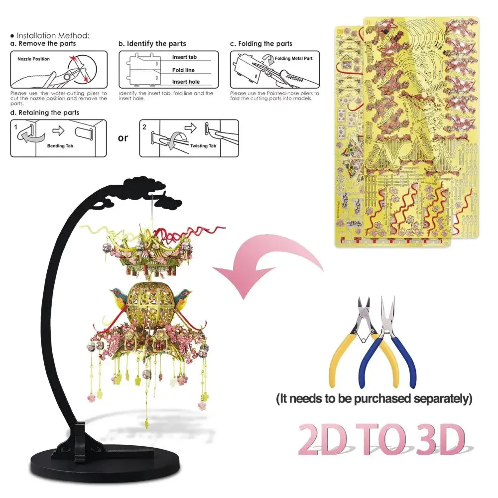 3d Metal Puzzle -spring Rise Assemble Jigsaw Toy Model Building Kits Christmas and Birthday Gifts for Adults Kids