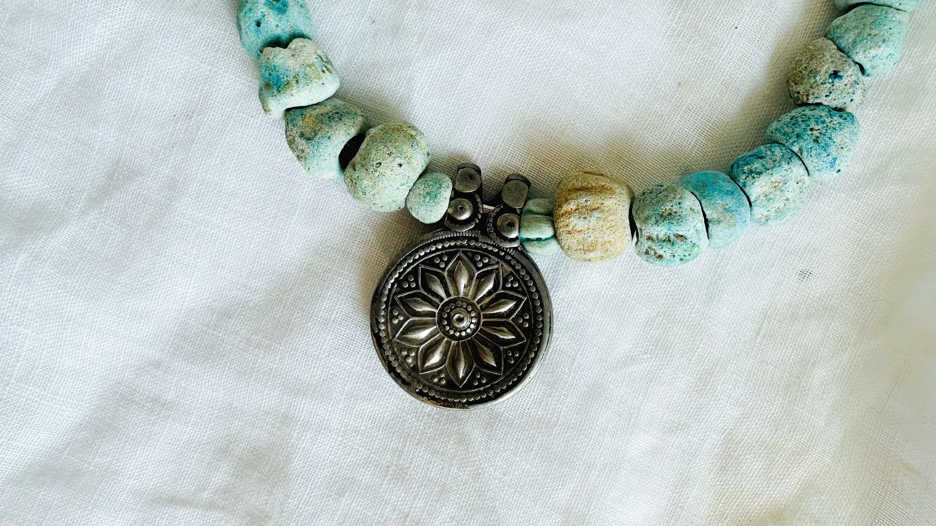 Ancient Roman Glass Necklace. Excavated, 0655
