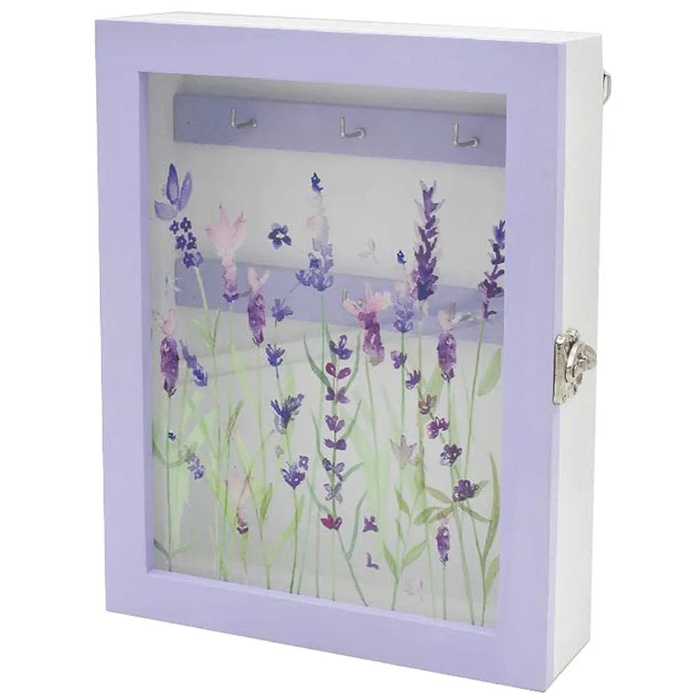 Glass Lavender Key Storage Cabinet