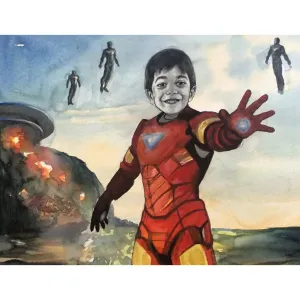 Hand Painted Portrait <br> Superhero