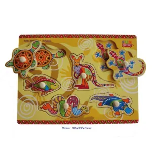 Indigenous Animals Puzzle With Knobs