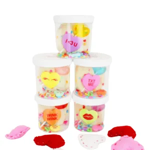 KidDoughs - Valentine Mini Dough-to-Go 8oz Jars - 2 Options