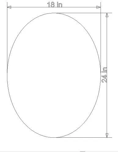 MERKEZI ART Stylish shap beveled mirror (18 x 24 Inch)