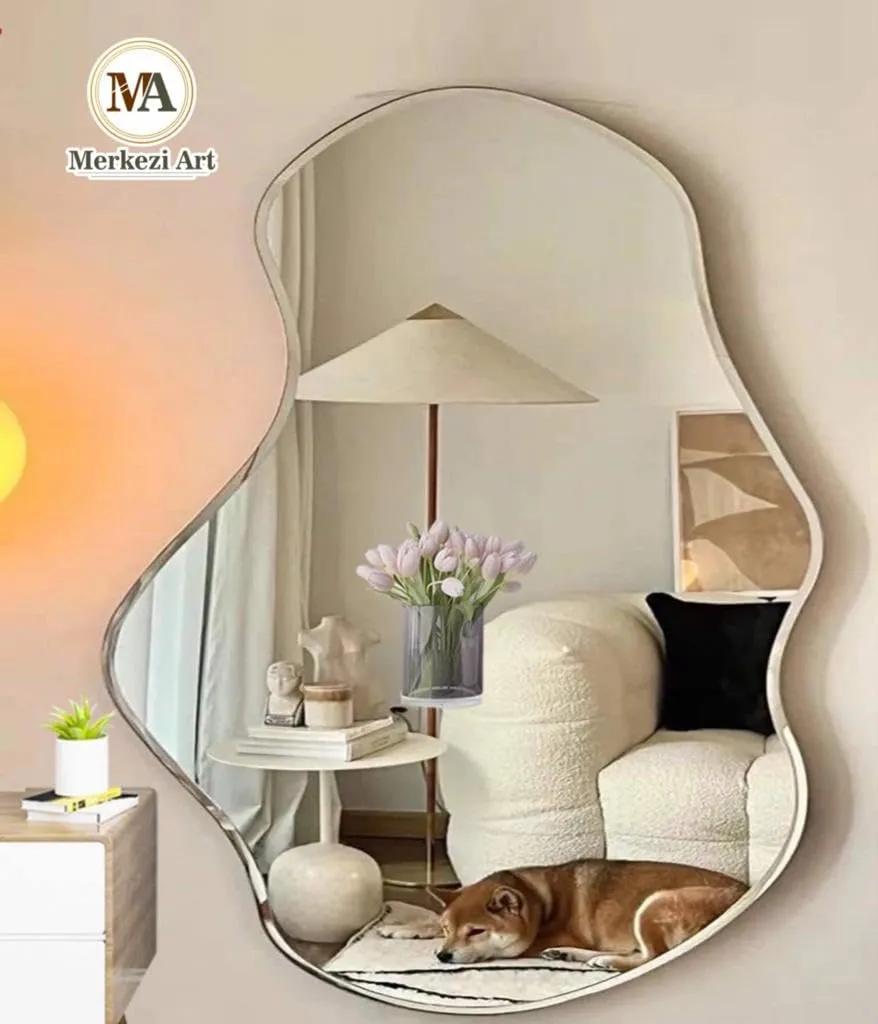 MERKEZI ART Stylish shap beveled mirror (18 x 24 Inch)