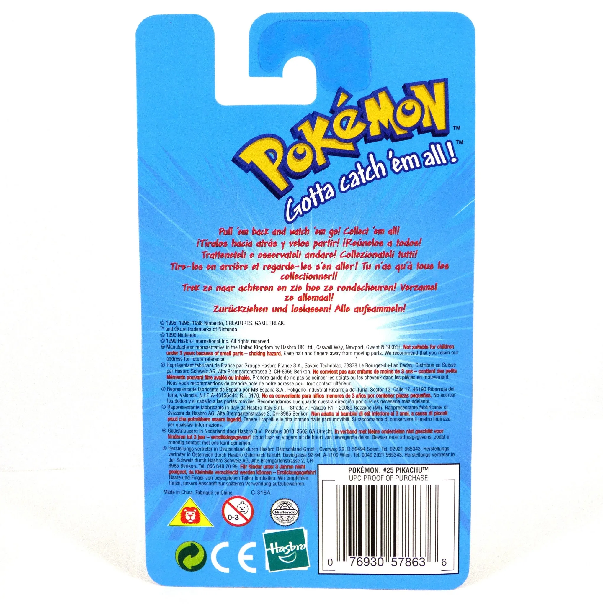 Original 1999 Pokemon Pullbacks
