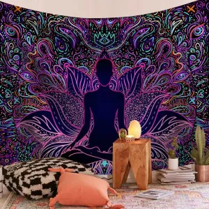 Peace Indian Mandala Tapestry Psychedelic Wall Hanging Boho Decor