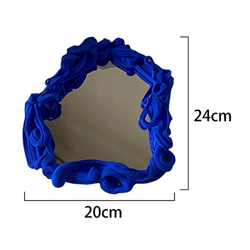 Pinakine® Creative Acrylic Makeup Mirror DIY Home Decoration Beauty Cute Room Decor Blue