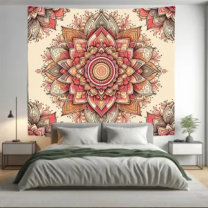Plum Indian Mandala Tapestry Psychedelic Wall Hanging Boho Decor