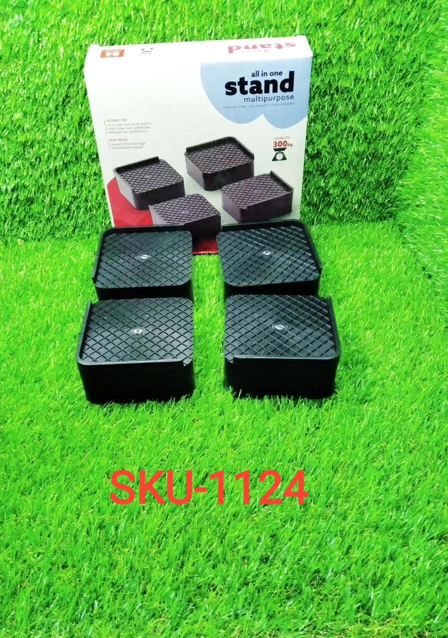 Premium Multipurpose Heavy Duty Cupboard / Refrigerator / Sofa Base Stand - Set of 4 Pcs