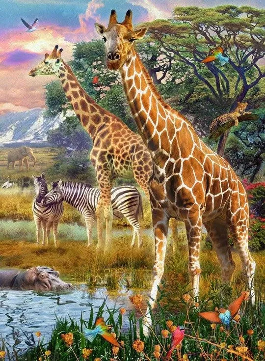 Ravensburger Giraffes in Africa Puzzle 150pc