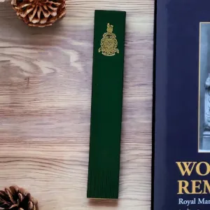 Royal Marines Leather Bookmark
