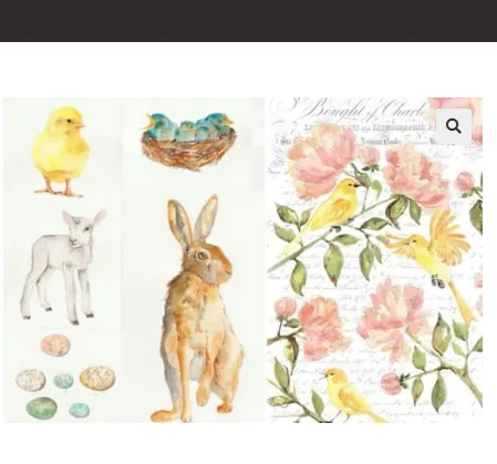 SPRING BLOCK ROCYCLED DECOUPAGE TISSUE PAPER