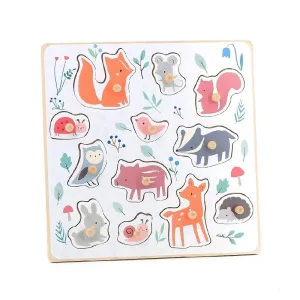 Vilac Sarah Betz - Forest Animals Peg Puzzle