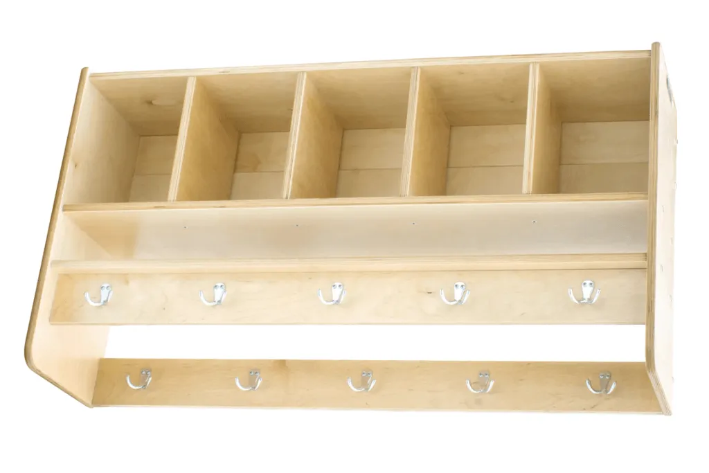 Wall Mounted Coat Hooks with Cubbies