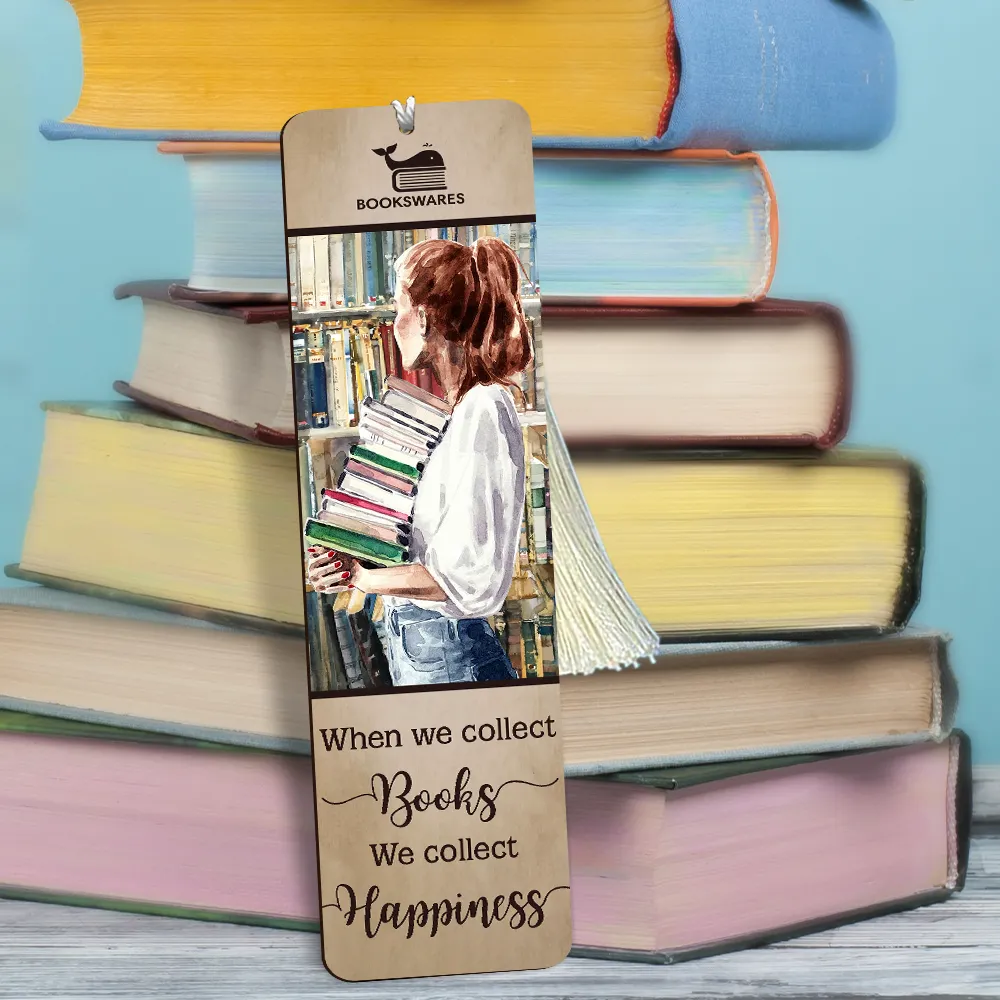 When We Collects Books We Collect Happiness Book Lovers Gift CBM60